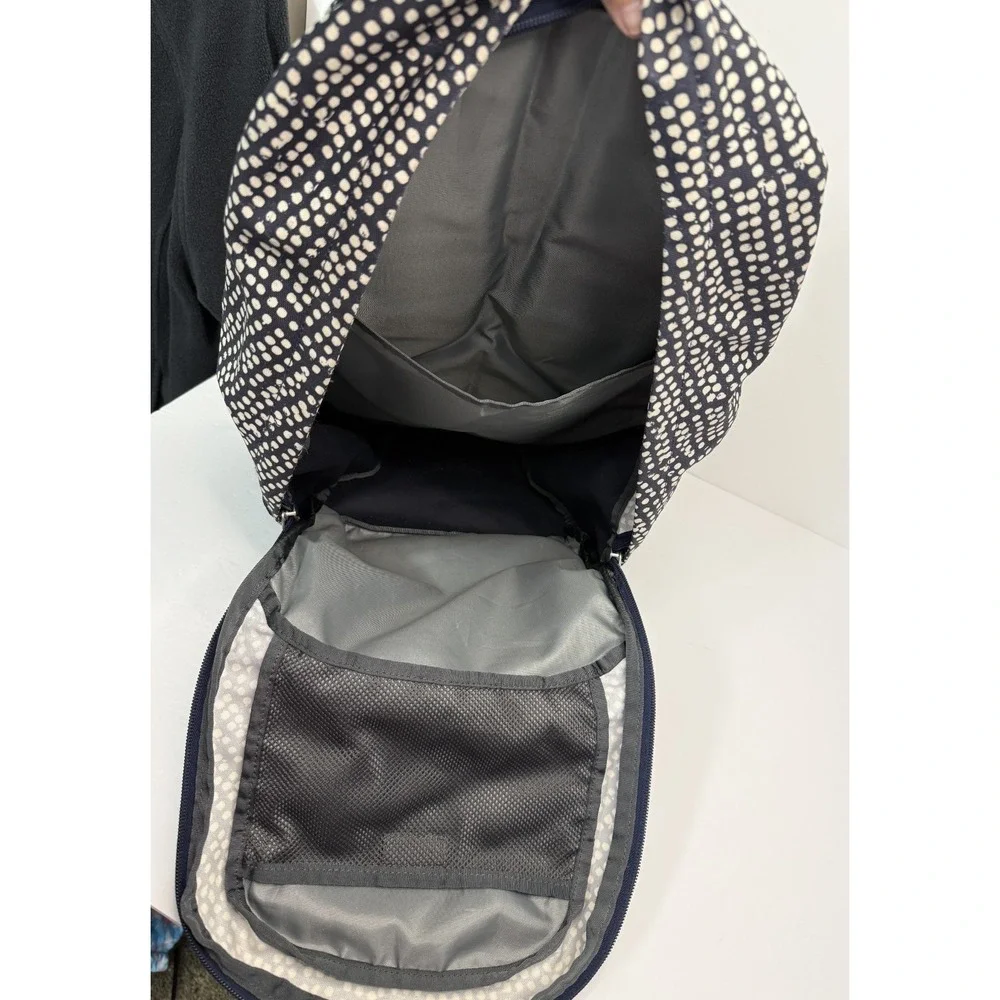 The North Face Wise Guy Backpack Blue White Polka Dot Print Laptop School Hiking - Picture 11 of 11